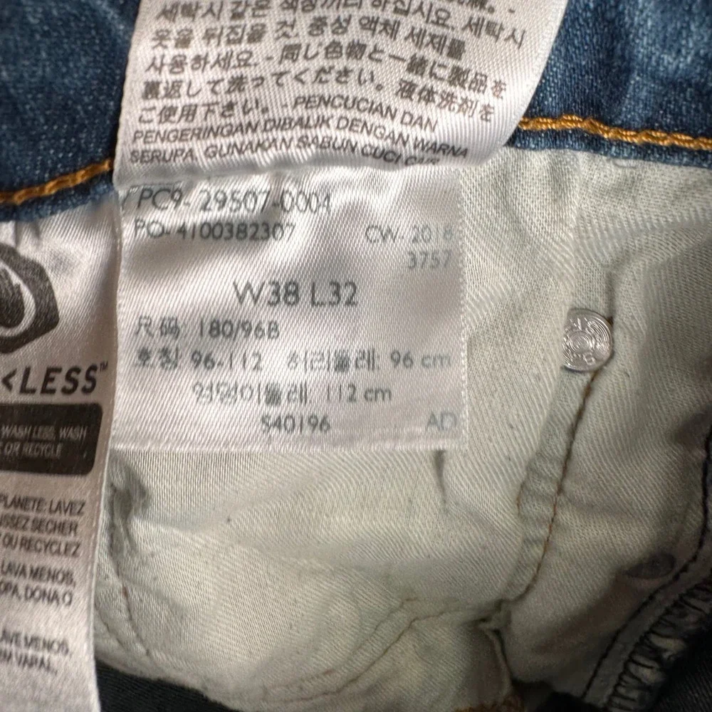Levi's 502 Regular Taper Jeans‎ Mens 36x29 Blue Medium Wash Stretch Dad Denim